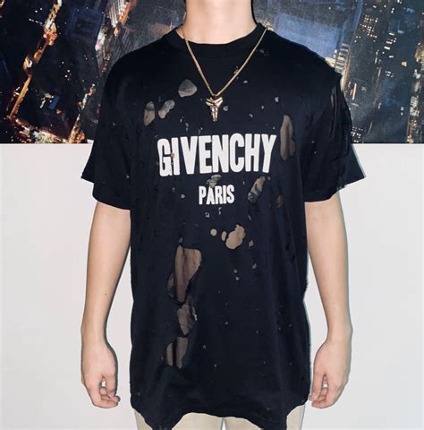 t shirt givenchy destroyed|Givenchy T.